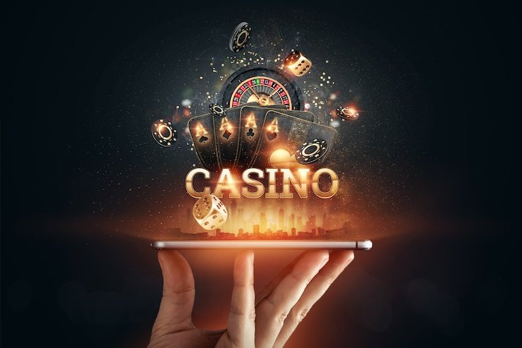 Mobile casino hub browsing on fr555 with responsive dark interface
